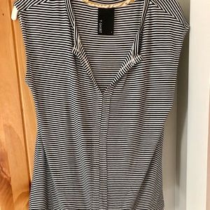 Anthropologie T Shirt brand split neck tank top